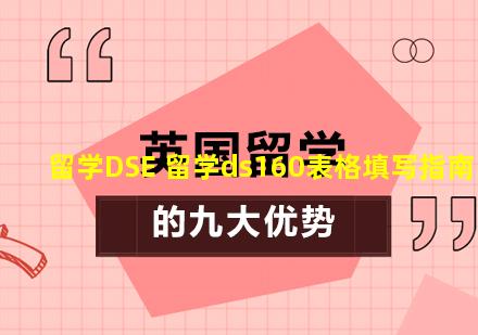 留学DSE 留学ds160表格填写指南